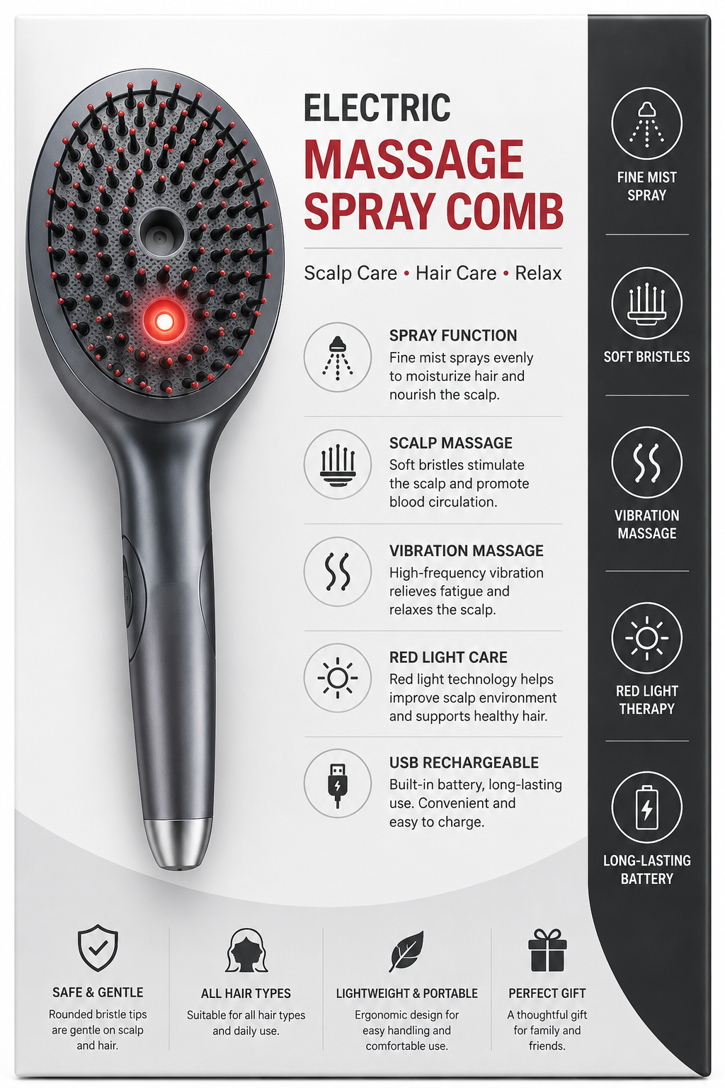 Electric Massage Spray Comb 2