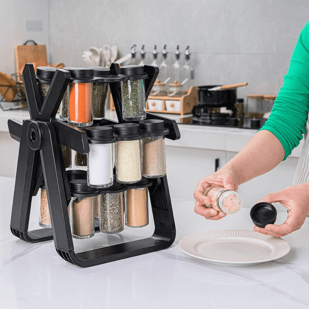 18 Jar Rotating Spice Rack 8