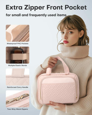 Large Travel Cosmetic Bag with Waterproof Hanging Hook 3