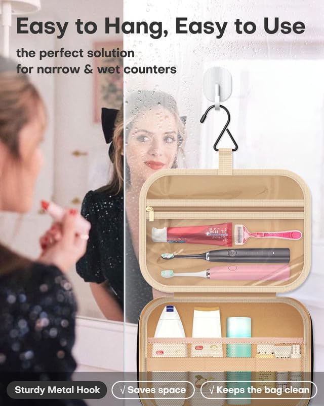 Large Travel Cosmetic Bag with Waterproof Hanging Hook 4
