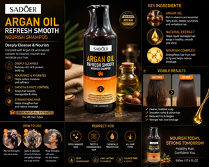 SADOER Argan Oil Refresh Smooth Shampoo 3