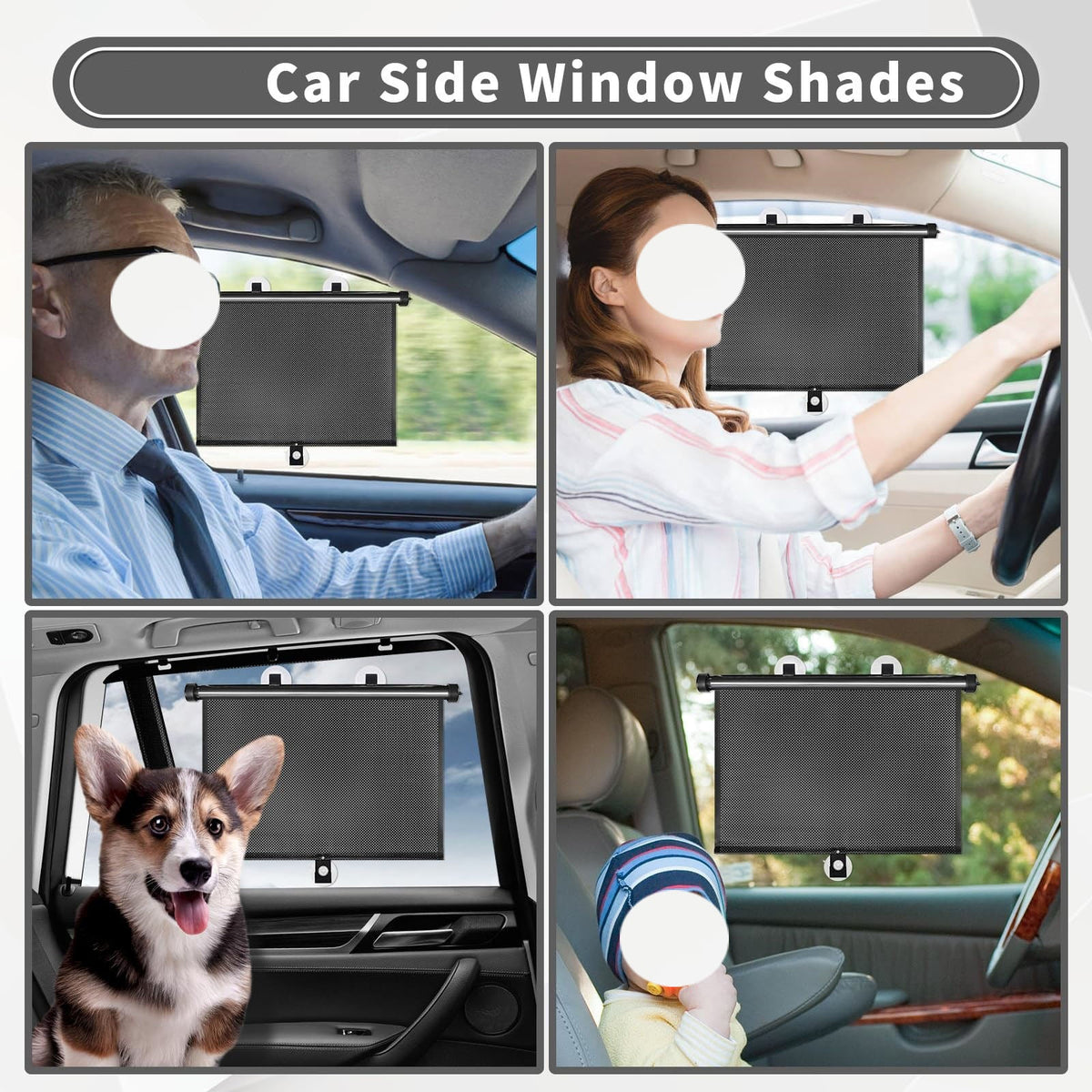 Retractable Car Window Sun Shades 2