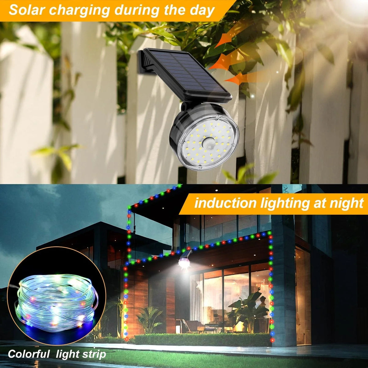 Solar Motion Sensor Induction Wall Lamp 6