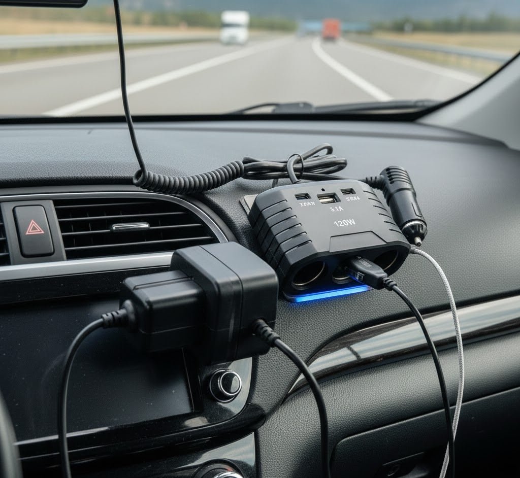 Type-C + USB Multi Socket Car Charger 2